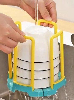 极速可伸缩碗架置物架塑料厨房水槽碗筷沥水收纳架U放碗架子碗碟