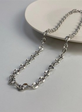 极速Simple titajnium steel hip hop clavicle necklace men wom