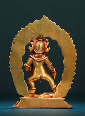 新品狮面空行母佛像纯铜尼u泊尔手工黑财神大势至菩萨愤怒文殊莲