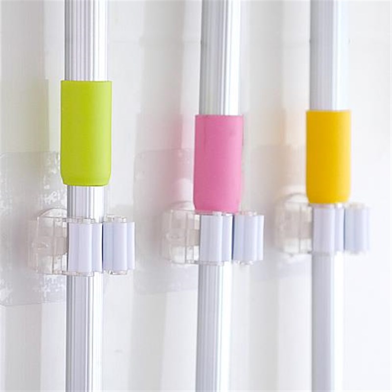 卫生间拖布夹壁挂阳台洗衣机地拖免打孔挂钩夹固拖把架子置物架 - 图0