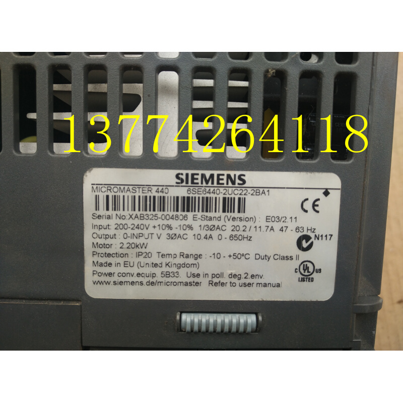 原装拆机 6SE6440-2UC22-2BA1 2.2KW 220V 已测试 包好 - 图0