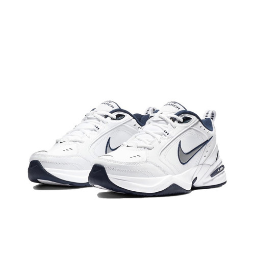 Nike Air Monarch 4 White Navy 莫妮卡 低帮 老爹鞋 男女同款 - 图3