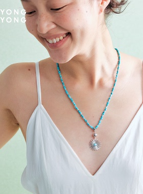 无用之用925银天然绿松项链套组