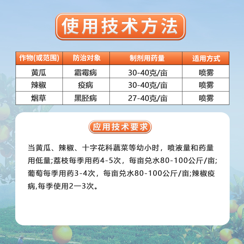 巴斯夫 阿克白 50%烯酰吗啉葡萄黄瓜霜霉病疫病黑胫病农药杀菌剂 - 图2