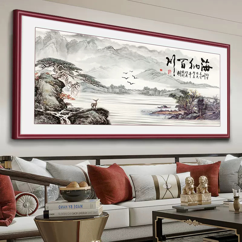 钻石贴画新款手工钻石画点钻画十字绣客厅山水画海纳百川,淘宝优惠券,粉丝福利购,淘宝优惠卷