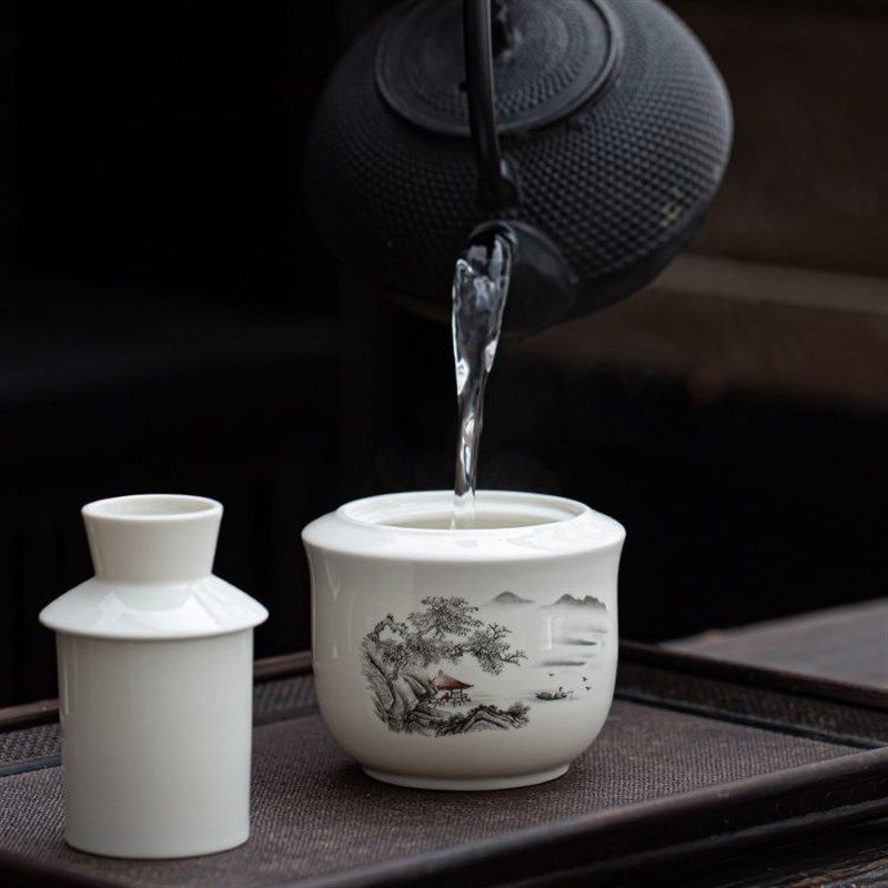 陶瓷温酒器家用二两烫酒壶热酒器暖酒白酒小酒杯中式酒具套件,淘宝优惠券,粉丝福利购,淘宝优惠卷