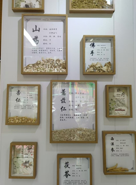 中医汤包画相框diy中药中草药文化墙中医馆装饰墙中药样品展示Diy