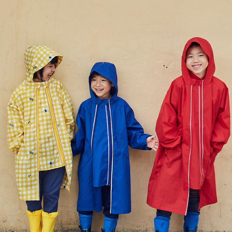 有这么只UzMz儿童雨衣男童女童宝宝小学生书包位雨衣雨披折叠收纳-图3