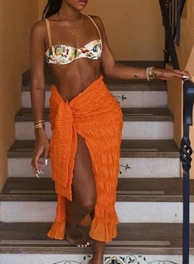 速发JoSaHy Plsed Wuve Skirt  Wo Sexy Oversized Catu C