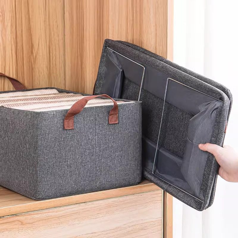 衣柜分层神器衣服收纳箱可水洗PP板裤子整理盒布艺折叠家用储物箱