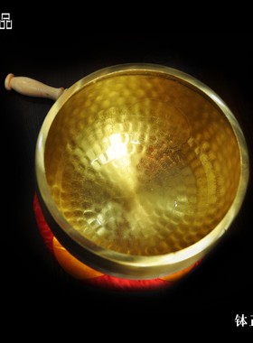 速发铜罄院打击大罄黄铜磬钵5寸-8寸铜磬铜.修行钵带垫子