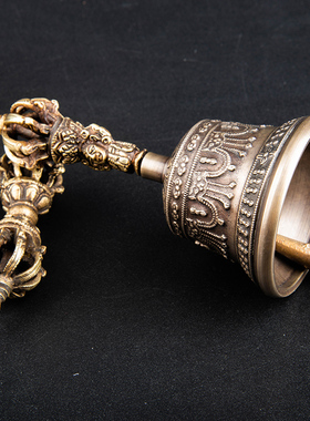 速发久泊尔法器杵股金刚铃九 纯铜铃铛回音长尼三款可选