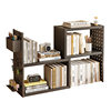 Desktop bookshelf Retractable storage rack Vertical hole board Desk storage rack Student home simple layering rack