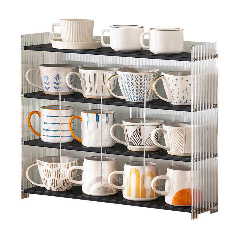 防尘杯子收纳置物架亚克力杯架水杯茶杯展示架子桌面放杯子收纳盒,淘宝优惠券,粉丝福利购,淘宝优惠卷