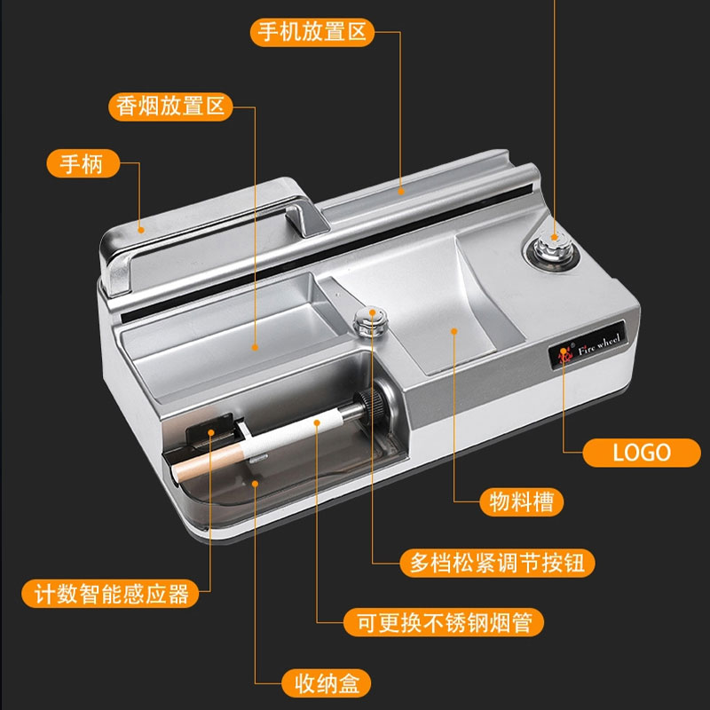新款卷烟机全自动卷烟器正品家用8/6.5/5.5粗中细三用卷烟制烟 - 图2