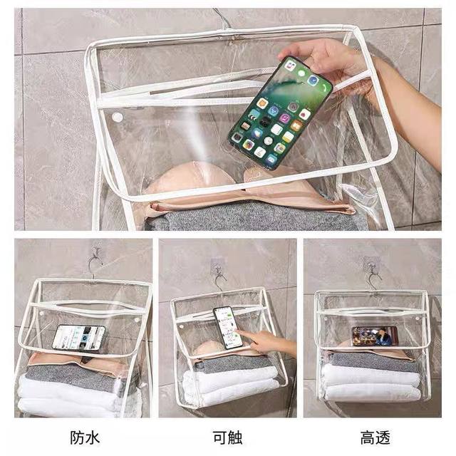 Bathroom hanger bag waterproof large capacity storage hanger bag