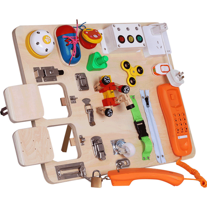 跨境busyboard蒙氏忙碌板diy配件蒙特梭利儿童玩具男孩4-6岁玩具 - 图3