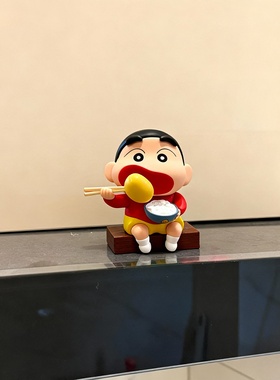 蜡笔小新桌面摆件客厅玄关电视柜可爱卡通装饰品创意解压小摆件
