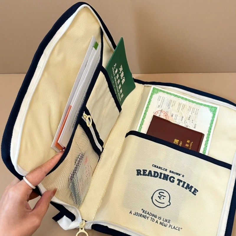 ins风整理收纳11寸平板电脑包史努比卡通手帐包疫苗证件收纳包包,淘宝优惠券,粉丝福利购,淘宝优惠卷