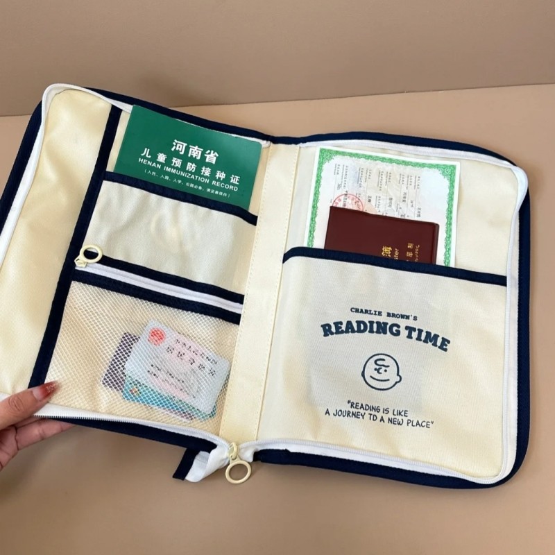 ins风整理收纳11寸平板电脑包史努比卡通手帐包疫苗证件收纳包包,淘宝优惠券,粉丝福利购,淘宝优惠卷