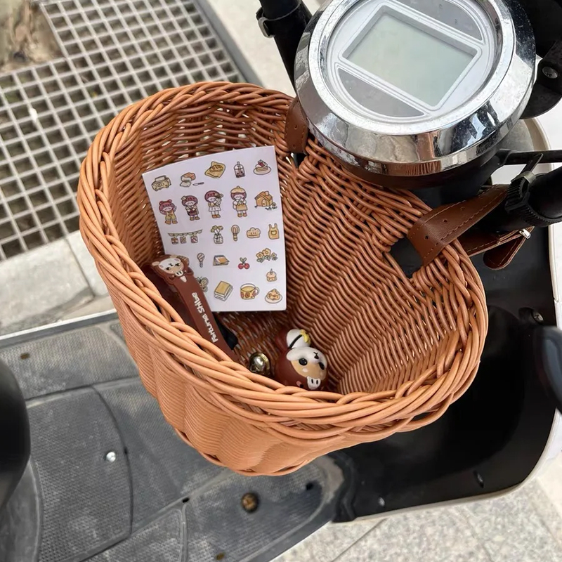 电动车后置储物包车筐前置物兜挂包篮自行车电瓶车篓收纳神器挂式 - 图1