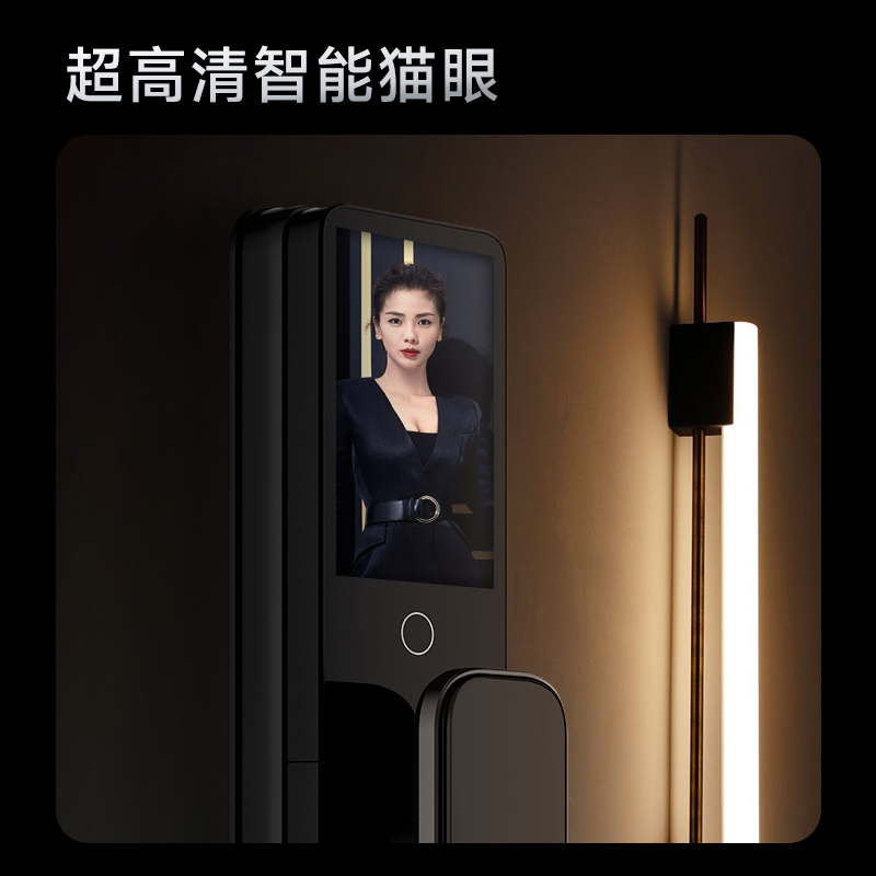 凯迪仕P30Pro/ProMax人脸猫眼全自动家用电子防盗密码指纹智能锁-图1