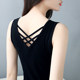 Threaded sexy backless beautiful backrest vest dress