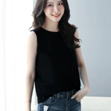 Большой покров покров на дне рубашки для живота популярная женская одежда, тонкое мясо, простое, простое все -крутовое хлопок внутри прямой рукавицы без рукавов без рукавов