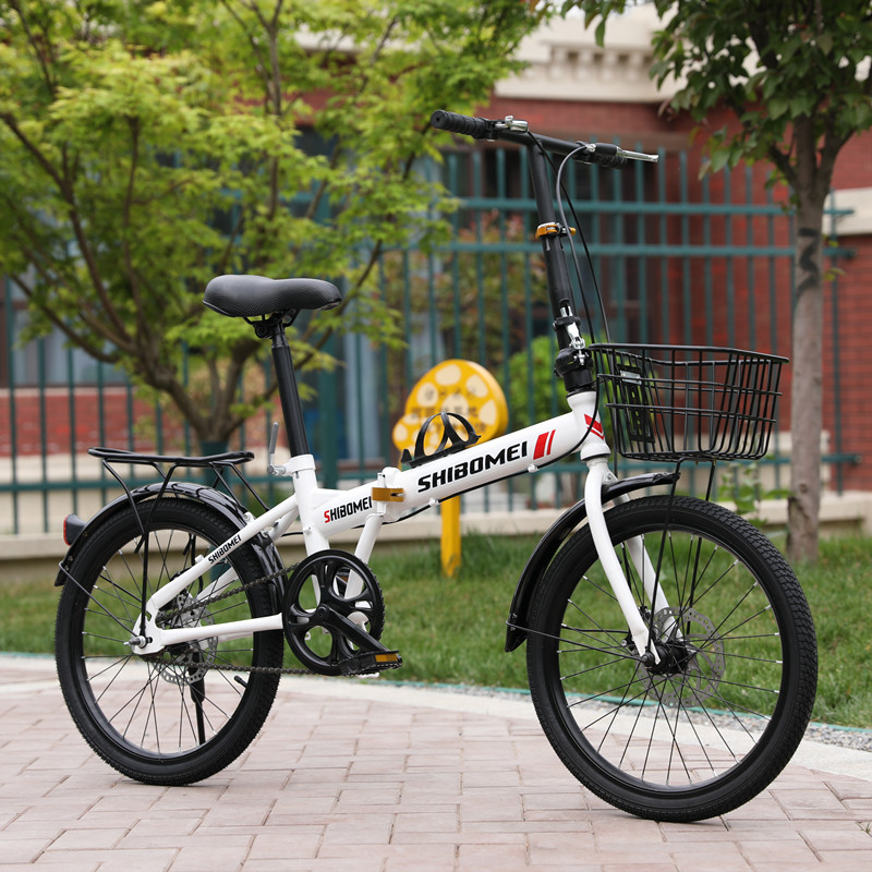 急速发货20寸折叠自行车男女成人学生单车变速碟刹便携脚踏车免安 - 图0