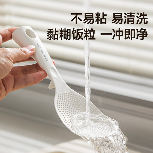 茶花硅胶饭勺可立式不易粘米饭食品级勺子家用大号电饭煲饭铲专用 - 图3
