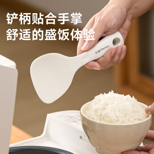 茶花硅胶饭勺可立式不易粘米饭食品级勺子家用大号电饭煲饭铲专用 - 图2