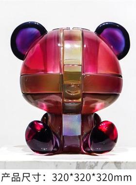 网红卡通卡通熊创意存钱罐现代家居客厅电视柜装饰品大号落地摆件