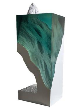 现代酒店会所创意雕塑环氧透明树脂海洋艺术工艺品摆件样板房装饰