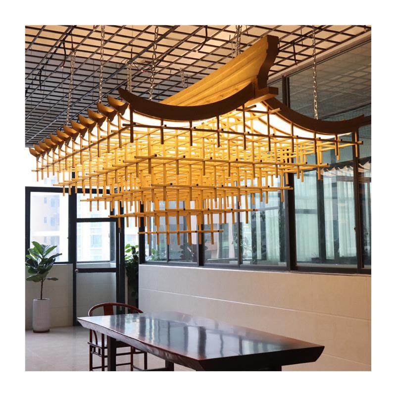 定制中式古典宫殿吊灯鸟巢式实木条仿古屋脊售楼部屋檐古建筑房子,淘宝优惠券,粉丝福利购,淘宝优惠卷