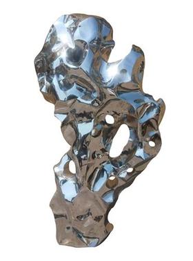 定制不锈钢太湖石雕塑玻璃钢假山石酒店售楼部景观装饰品大型摆件