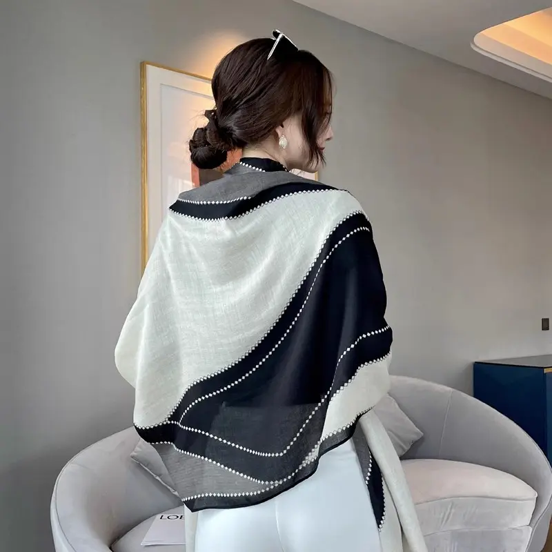 围巾女冬季薄款简约高级感2025新款棉麻围脖今年流行丝巾披肩两用,淘宝优惠券,粉丝福利购,淘宝优惠卷