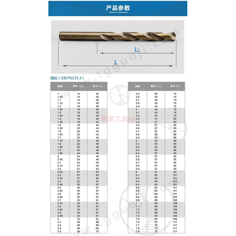 刃具不锈钢专用高含钴钢板直柄麻花钻头钻花套装13-20mm - 图2