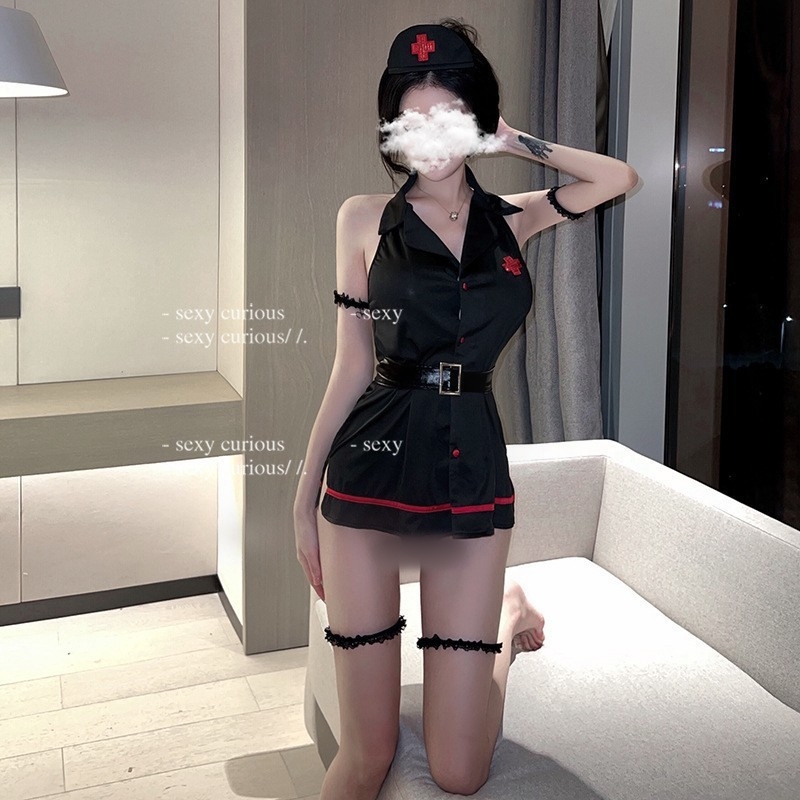 私房甜美护士cosplay制服白衣天使分体网红主播写真内衣扮演套装 - 图2