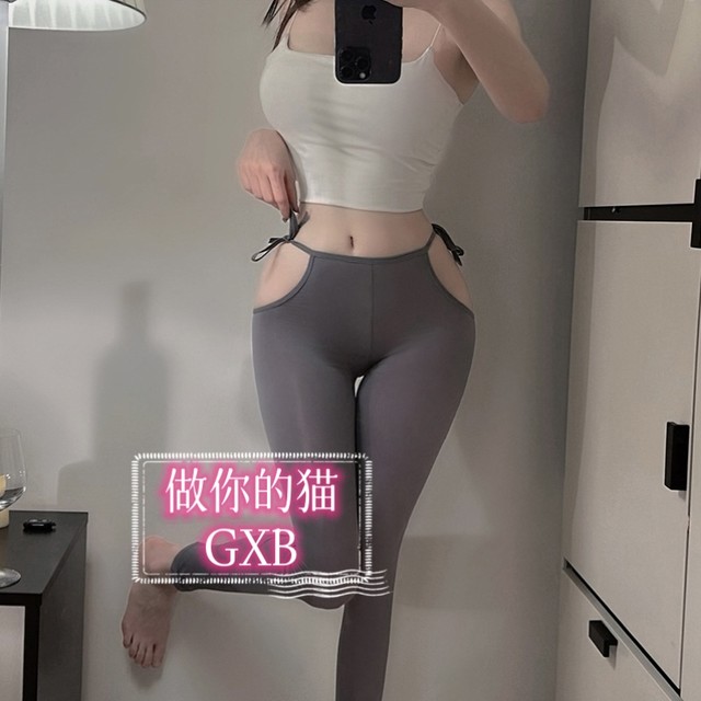 ໂສ້ງໂຍຜະລິດ peach butt ມີ drawstring ແລະ elasticity ສູງ