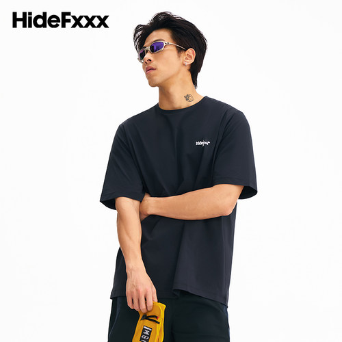 HideFxxx莫比乌斯速干透气吸汗篮球训练跑步休闲运动短袖T恤男款 - 图0