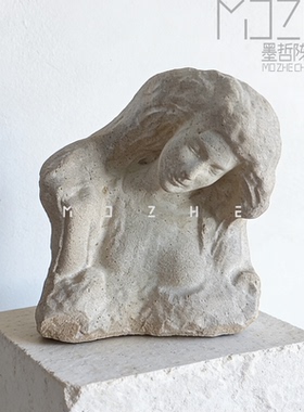 仿石抽象女半身雕塑软装艺术摆件
