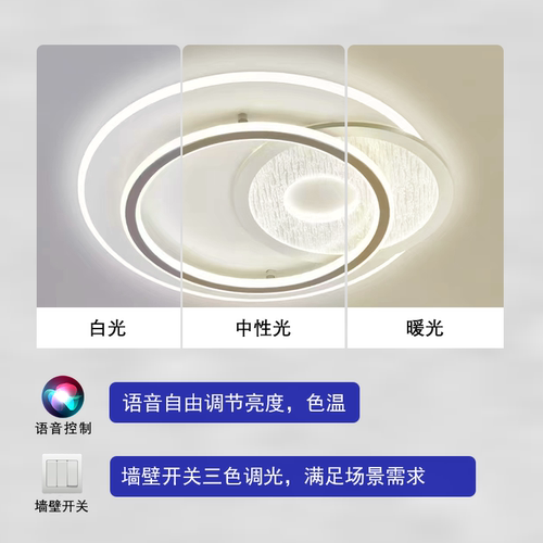 现代简约客厅大灯2025新款卧室主灯中山创意吸顶灯全屋套餐灯具 - 图3