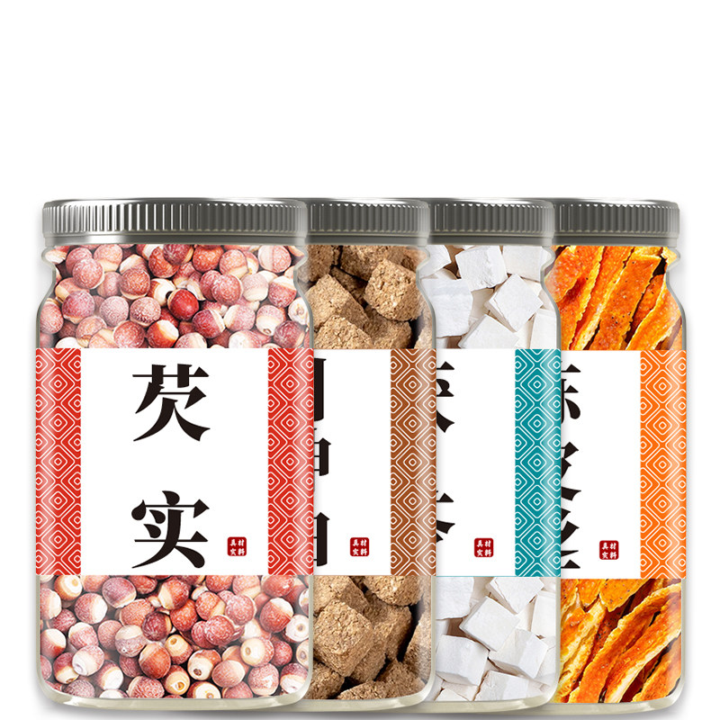 云茯苓川神曲广陈皮芡实乾隆四神汤中药材茶包正品干的功效与作用