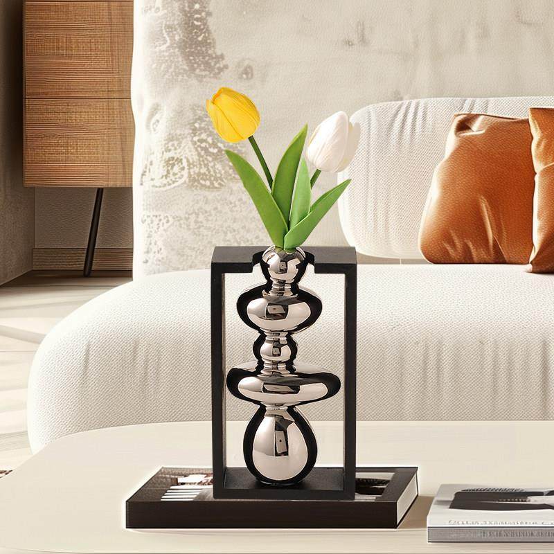 创意简约陶瓷花瓶客厅插花斗柜摆件石来运转家居玄关餐桌装饰品,淘宝优惠券,粉丝福利购,淘宝优惠卷