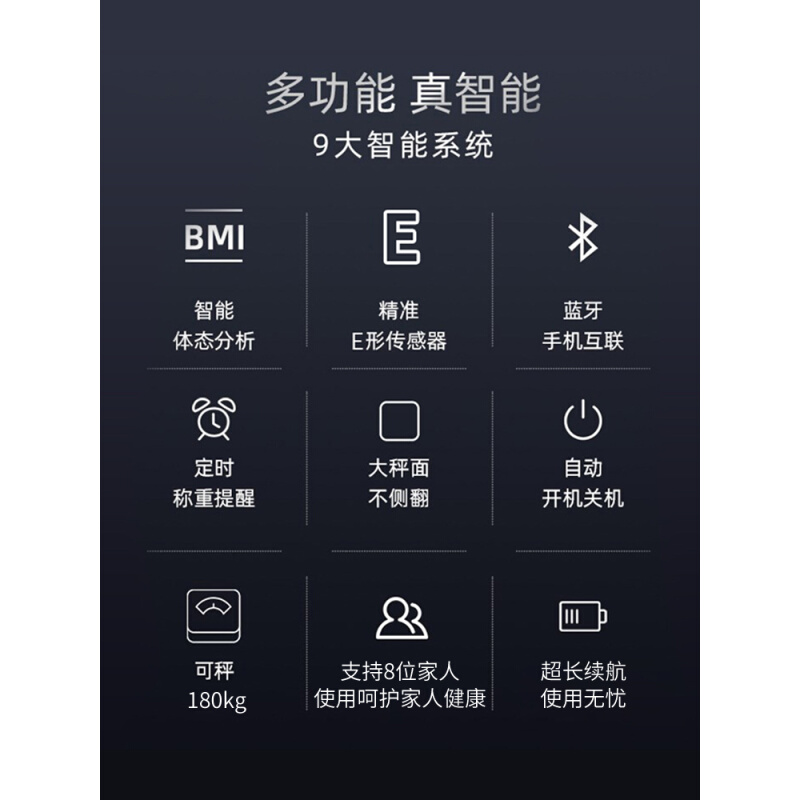 体重秤蓝牙充电智能体脂秤精准的家用小型电子称计人体秤家庭2764 - 图3