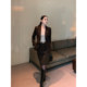 Maven Lin Italian ລົດນິຍົມສູງ corduroy blazer ຊຸດກະໂປງສີຂາວຂອງແມ່ຍິງ