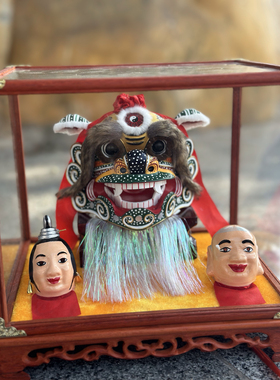 海陆丰汕尾非遗文创麒麟虎狮狮倪送礼祝福艺术品办公家居摆件