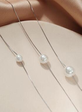 MaisonCleoS925银珍珠锁骨链