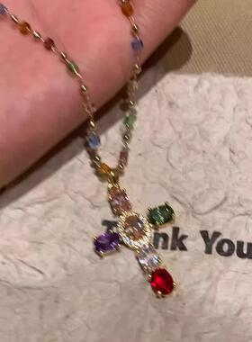 MaisonCleo超闪彩色锆石锁骨链