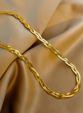 MaisonCleo独特小众设计手工三色编织项链女新款个性锁骨链手链20